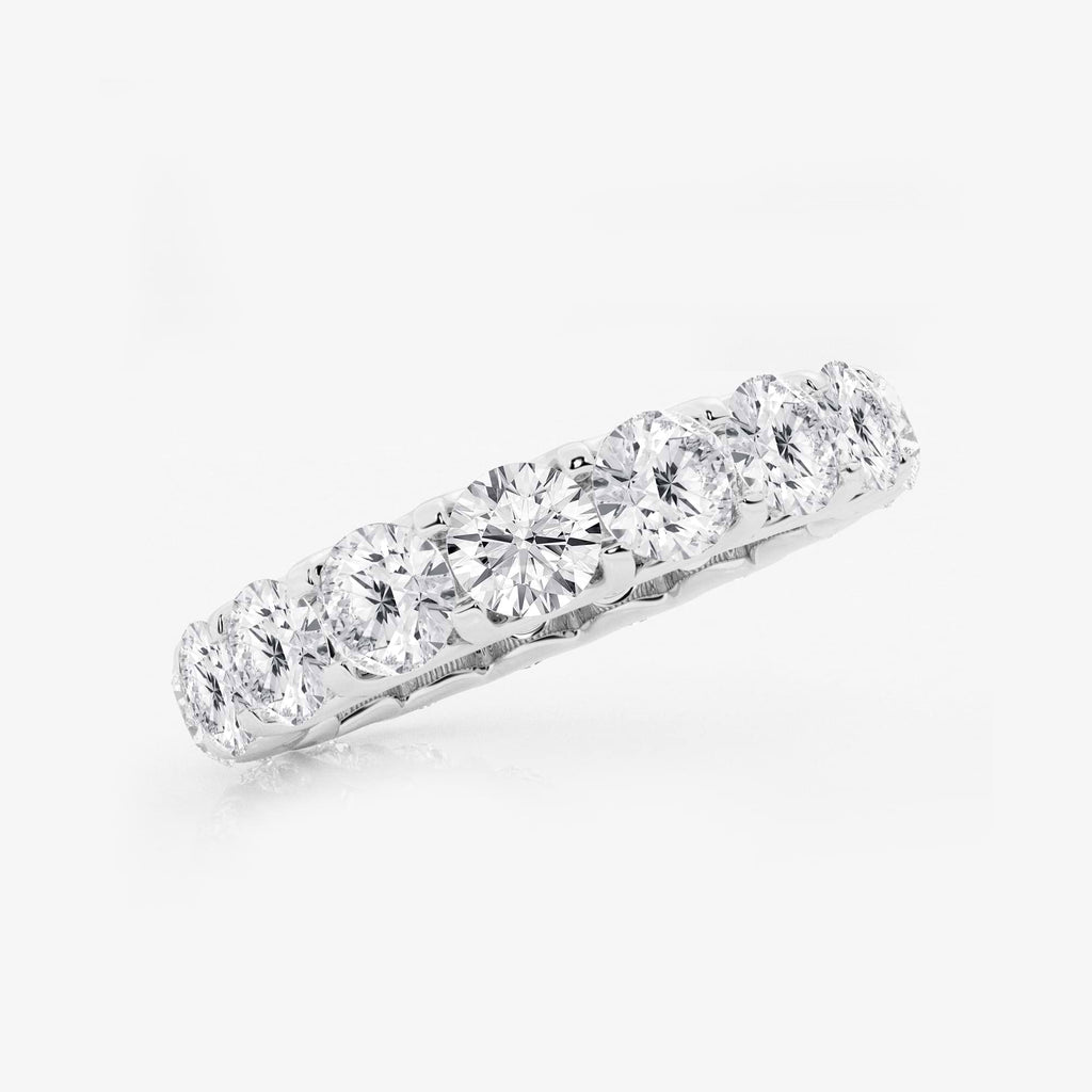 GWA092 - Additional Image 1 for  4 ctw U shaped Round Lab Grown Diamond Eternity Band - 4mm Width