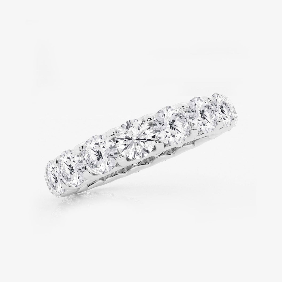 GWA092 - Additional Image 1 for  4 ctw U shaped Round Lab Grown Diamond Eternity Band - 4mm Width