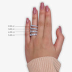 GWA092 - Additional Image 2 for  4 ctw U shaped Round Lab Grown Diamond Eternity Band - 4mm Width
