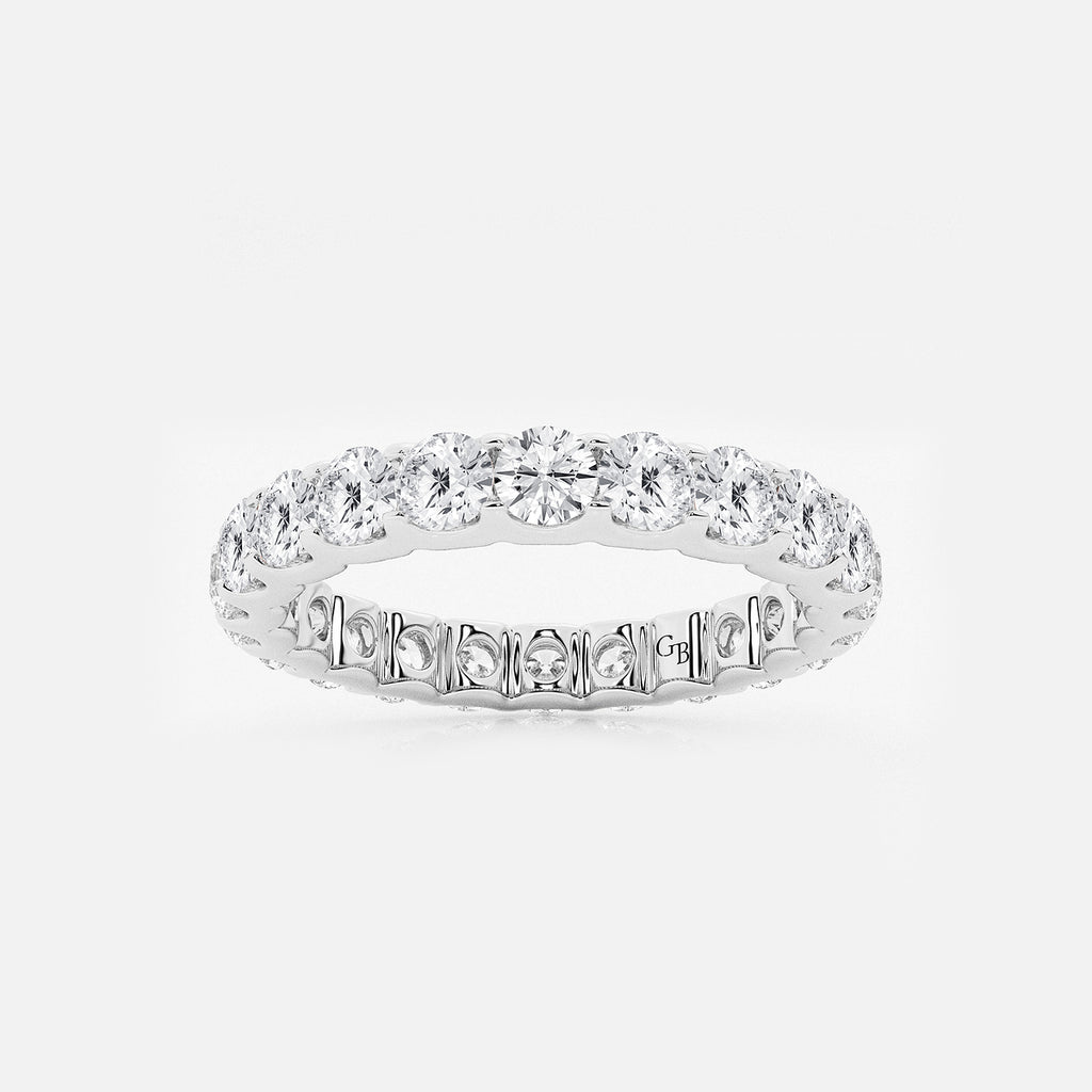 GWA092 - product video for 2 ctw U shaped Round Lab Grown Diamond Eternity Band - 3mm Width