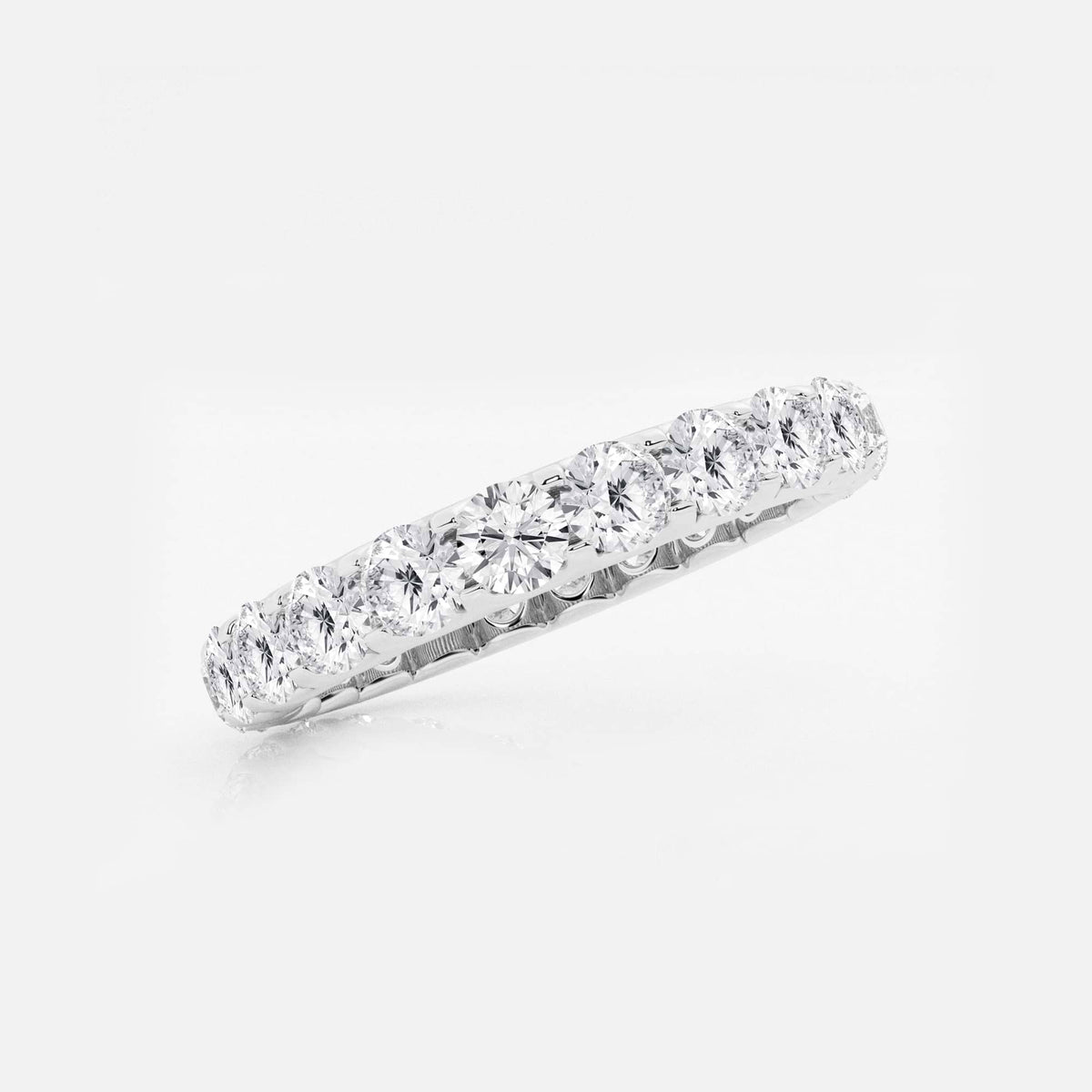 GWA092 - Additional Image 1 for  2 ctw U shaped Round Lab Grown Diamond Eternity Band - 3mm Width