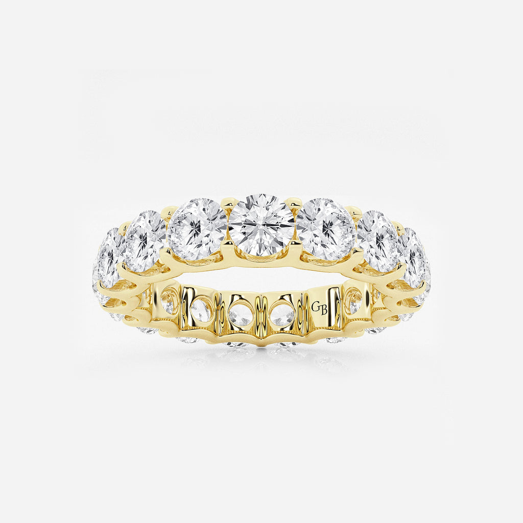 GWA092 - product video for 4 ctw U shaped Round Lab Grown Diamond Eternity Band - 4mm Width