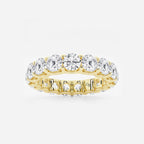 GWA092 - product video for 4 ctw U shaped Round Lab Grown Diamond Eternity Band - 4mm Width