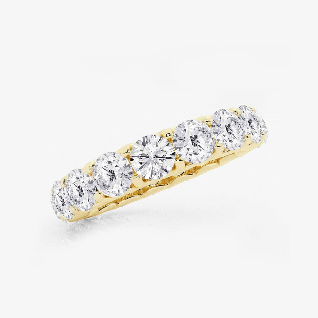 GWA092 - Additional Image 1 for  4 ctw U shaped Round Lab Grown Diamond Eternity Band - 4mm Width