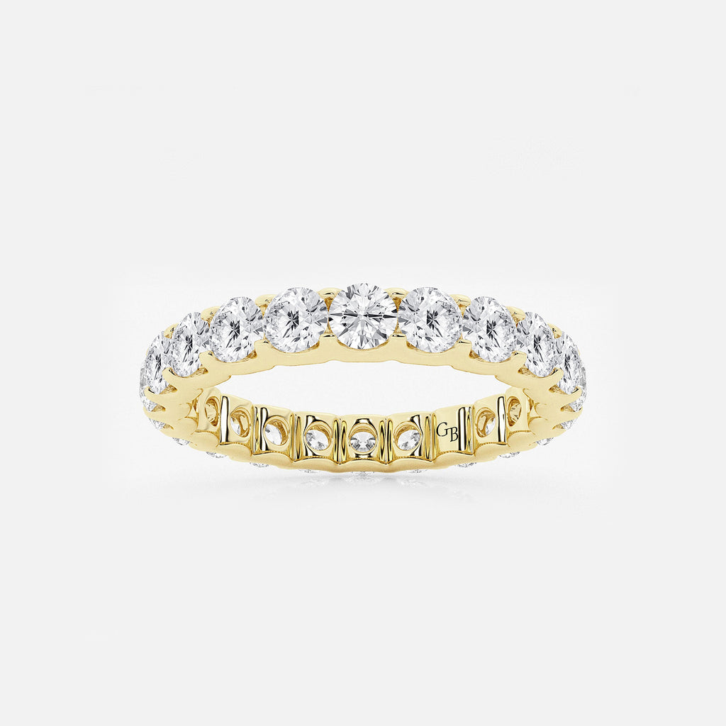 GWA092 - product video for 2 ctw U shaped Round Lab Grown Diamond Eternity Band - 3mm Width