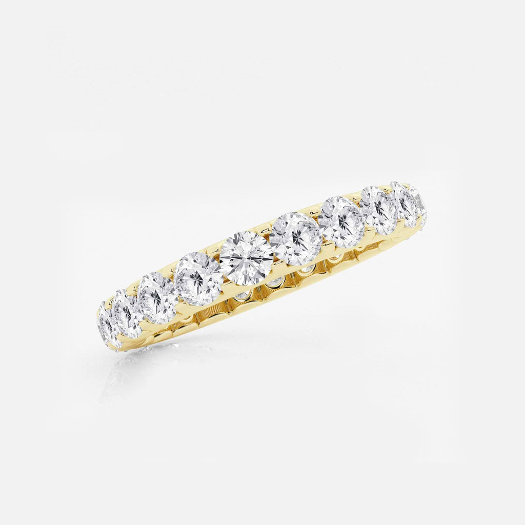 GWA092 - Additional Image 1 for  2 ctw U shaped Round Lab Grown Diamond Eternity Band - 3mm Width