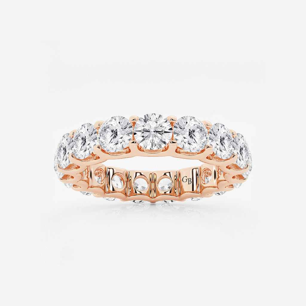 GWA092 - product video for 4 ctw U shaped Round Lab Grown Diamond Eternity Band - 4mm Width