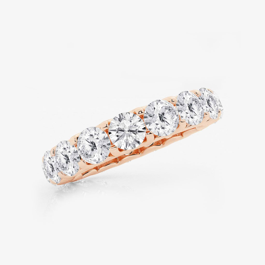 GWA092 - Additional Image 1 for  4 ctw U shaped Round Lab Grown Diamond Eternity Band - 4mm Width