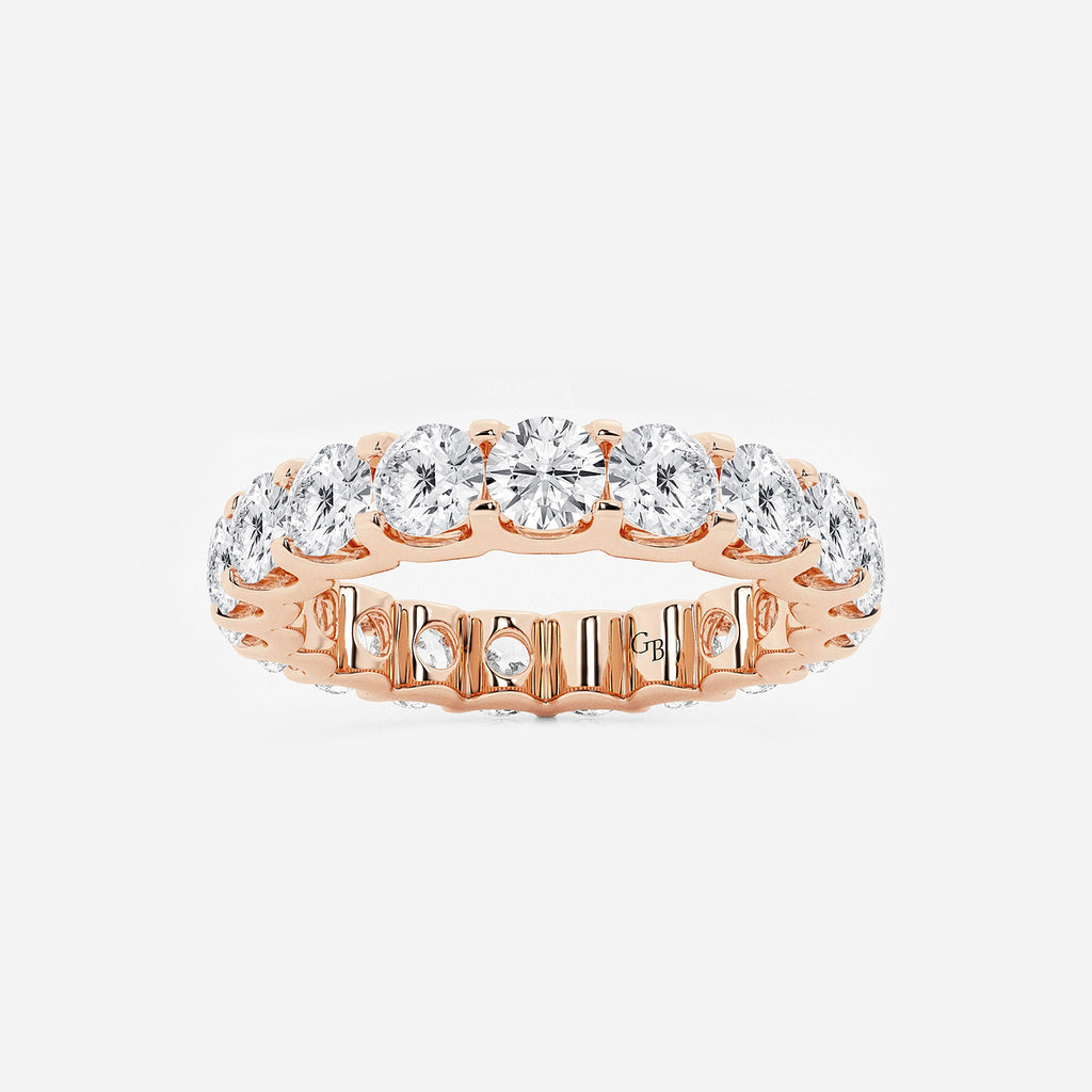 GWA092 - product video for 3 ctw U shaped Round Lab Grown Diamond Eternity Band - 3.5mm Width