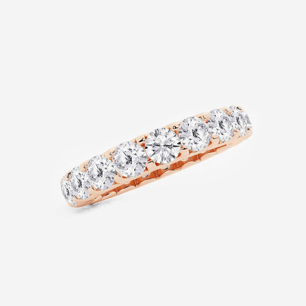 GWA092 - Additional Image 1 for  3 ctw U shaped Round Lab Grown Diamond Eternity Band - 3.5mm Width