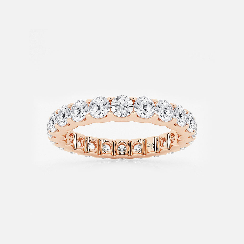 GWA092 - product video for 2 ctw U shaped Round Lab Grown Diamond Eternity Band - 3mm Width