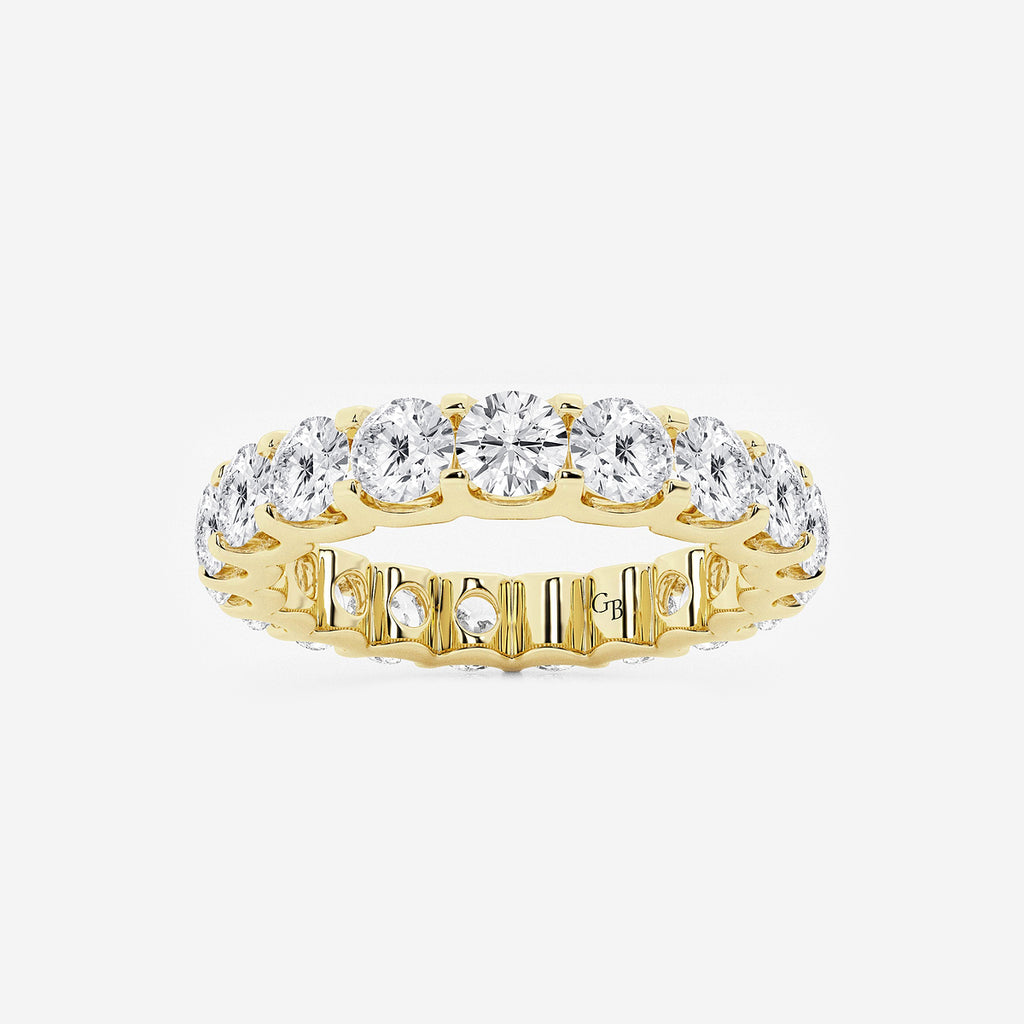 GWA092 - product video for 3 ctw U shaped Round Lab Grown Diamond Eternity Band - 3.5mm Width