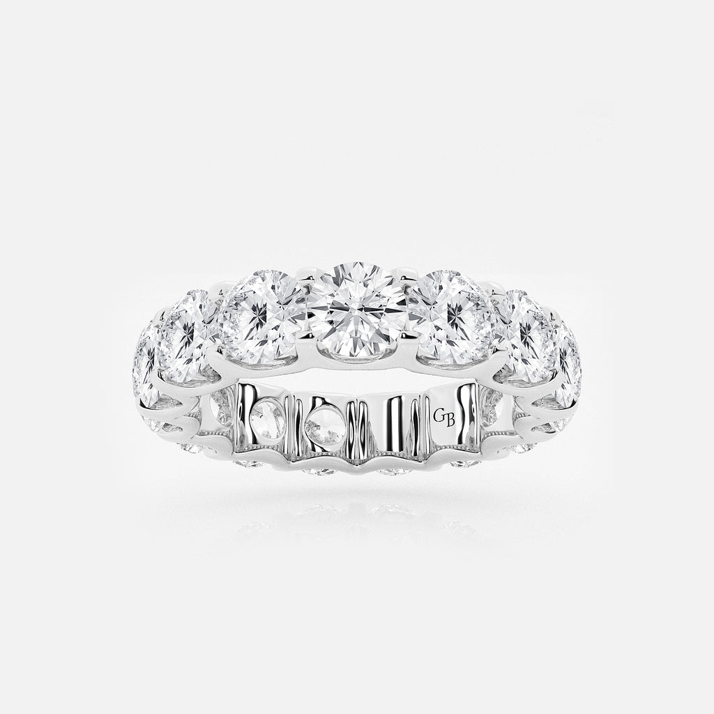 GWA092 - product video for 5 ctw U shaped Round Lab Grown Diamond Eternity Band - 4.4mm Width