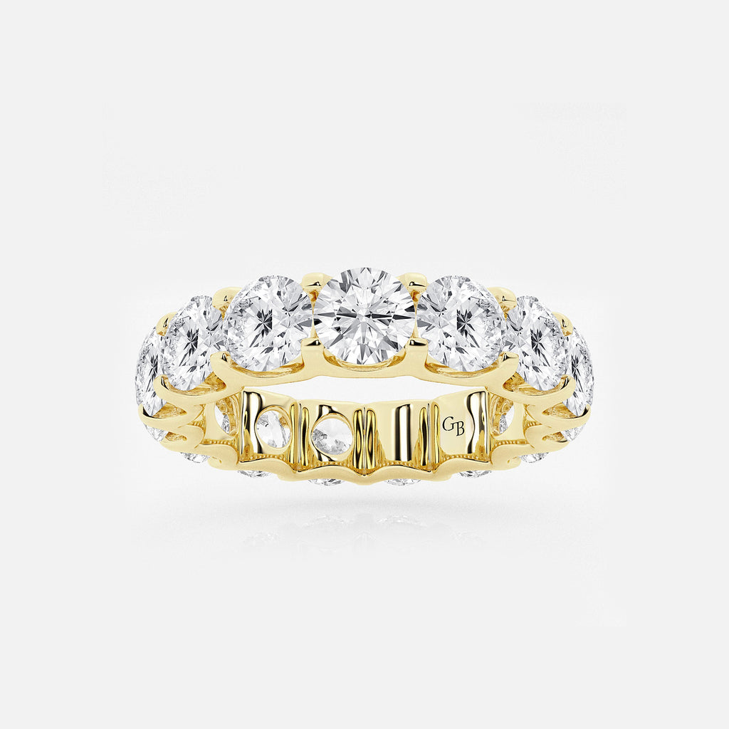 GWA092 - product video for 5 ctw U shaped Round Lab Grown Diamond Eternity Band - 4.4mm Width