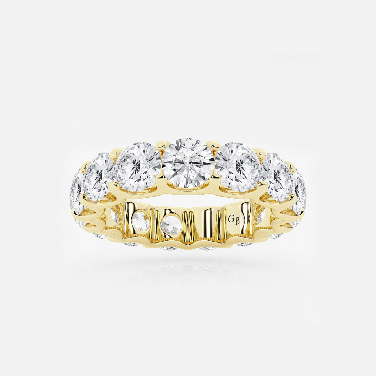 GWA092 - product video for 5 ctw U shaped Round Lab Grown Diamond Eternity Band - 4.4mm Width