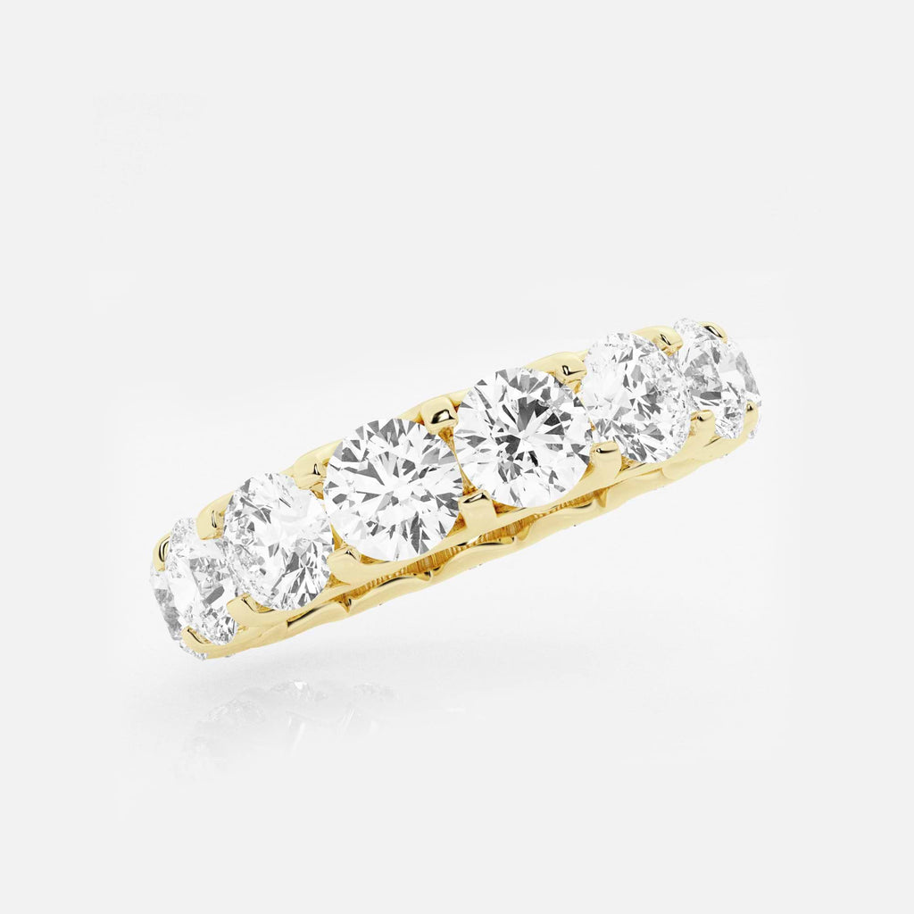 GWA092 - Additional Image 1 for  5 ctw U shaped Round Lab Grown Diamond Eternity Band - 4.4mm Width