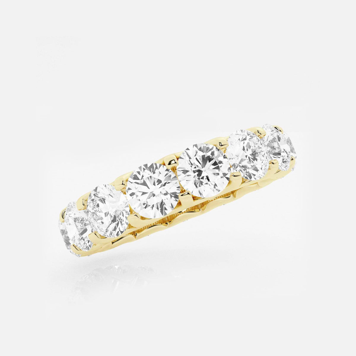 GWA092 - Additional Image 1 for  5 ctw U shaped Round Lab Grown Diamond Eternity Band - 4.4mm Width