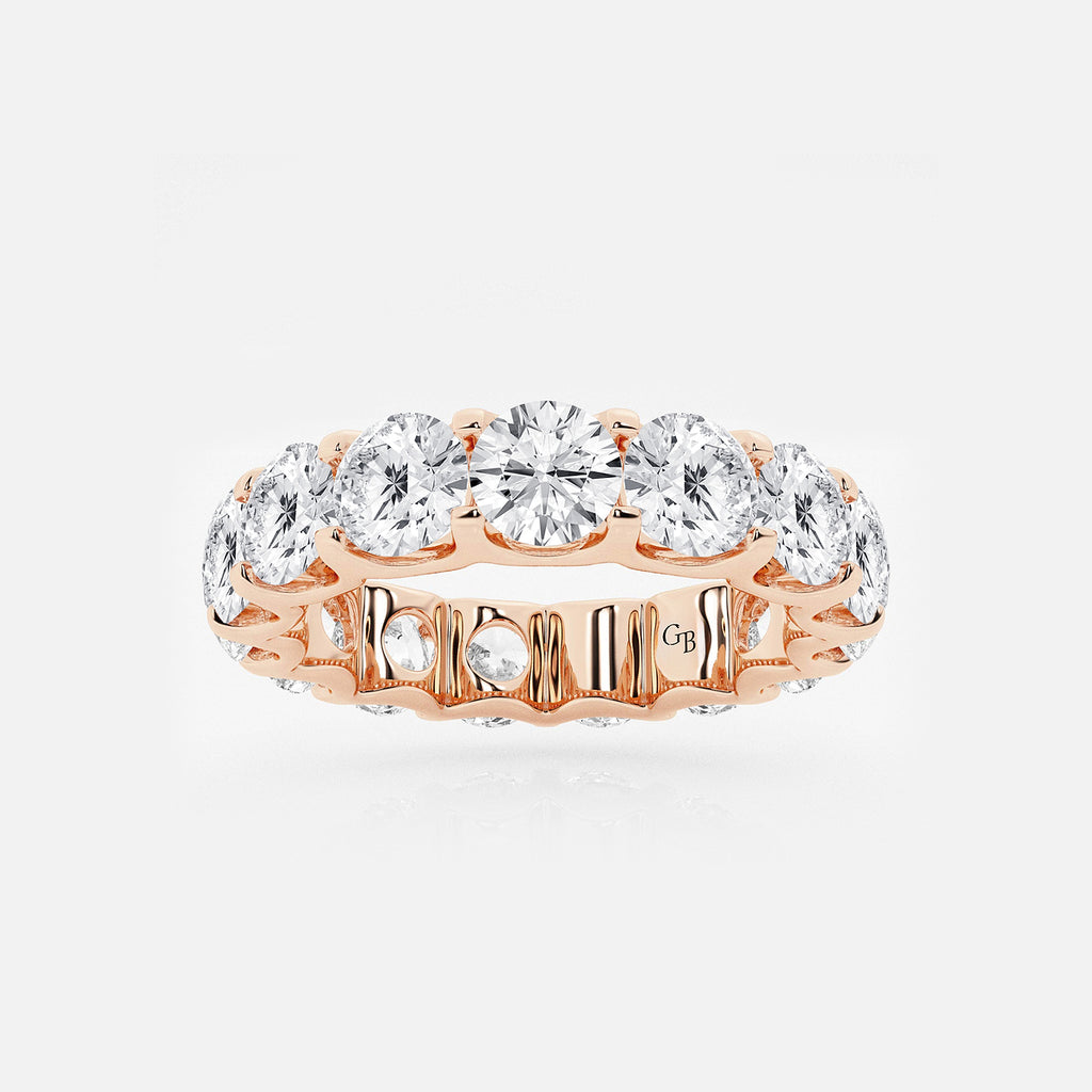 GWA092 - product video for 5 ctw U shaped Round Lab Grown Diamond Eternity Band - 4.4mm Width