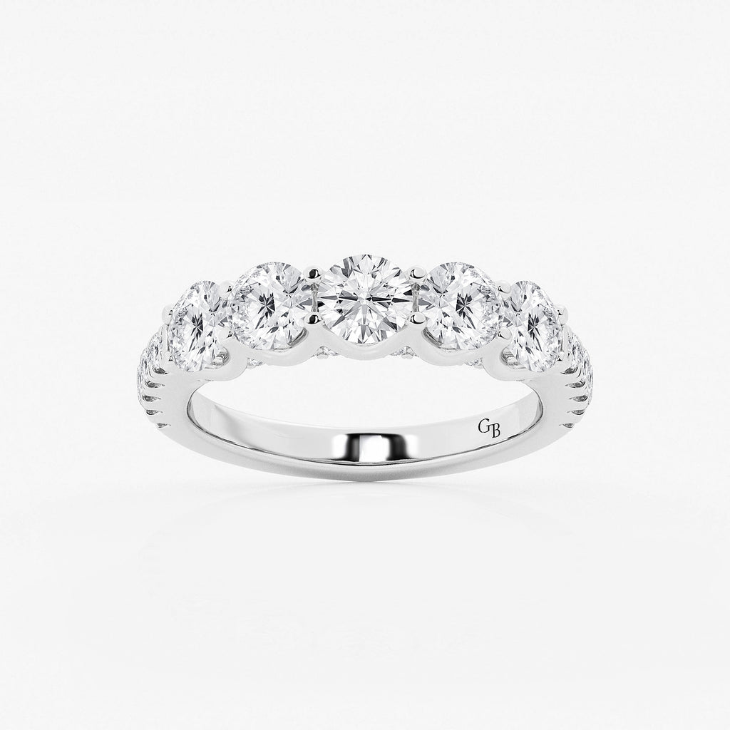 GWA093 - product video for 3 ctw Round Lab Grown Diamond Five-Stone Anniversary Band