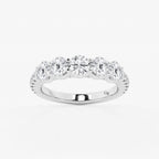 GWA093 - product video for 3 ctw Round Lab Grown Diamond Five-Stone Anniversary Band