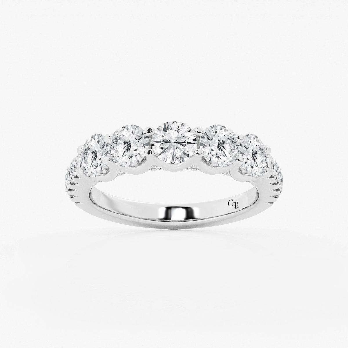 GWA093 - product video for 3 ctw Round Lab Grown Diamond Five-Stone Anniversary Band