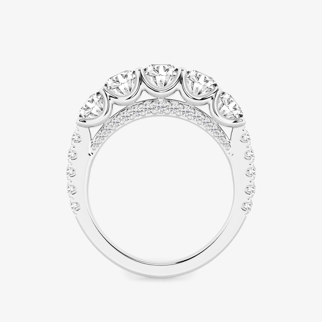 GWA093 - Additional Image 1 for  3 ctw Round Lab Grown Diamond Five-Stone Anniversary Band