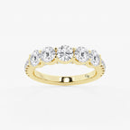 GWA093 - product video for 3 ctw Round Lab Grown Diamond Five-Stone Anniversary Band