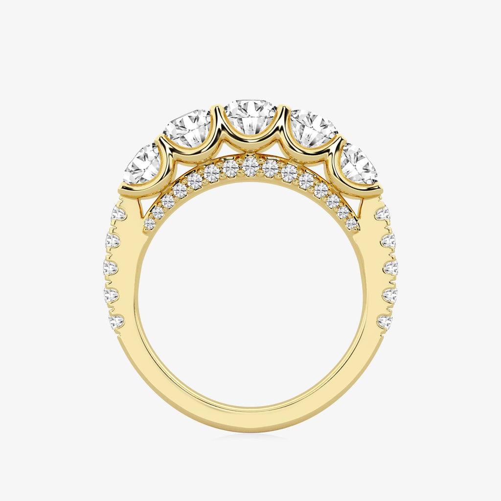GWA093 - Additional Image 1 for  3 ctw Round Lab Grown Diamond Five-Stone Anniversary Band