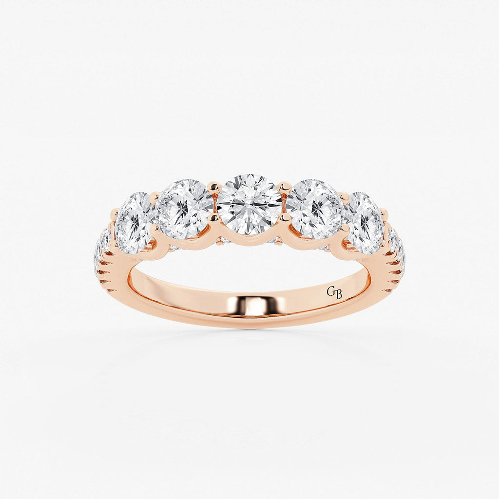 GWA093 - product video for 3 ctw Round Lab Grown Diamond Five-Stone Anniversary Band