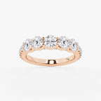 GWA093 - product video for 3 ctw Round Lab Grown Diamond Five-Stone Anniversary Band