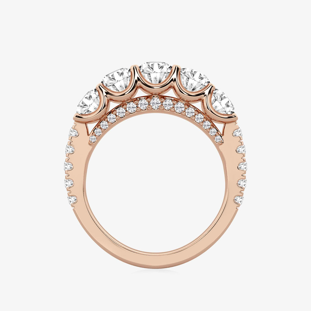 GWA093 - Additional Image 1 for  3 ctw Round Lab Grown Diamond Five-Stone Anniversary Band