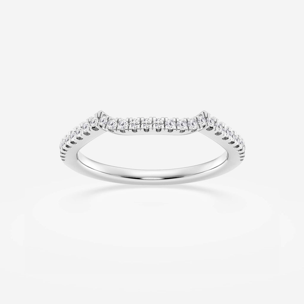 GWA094 - 1/6 ctw Round Lab Grown Diamond Contour Wedding Band