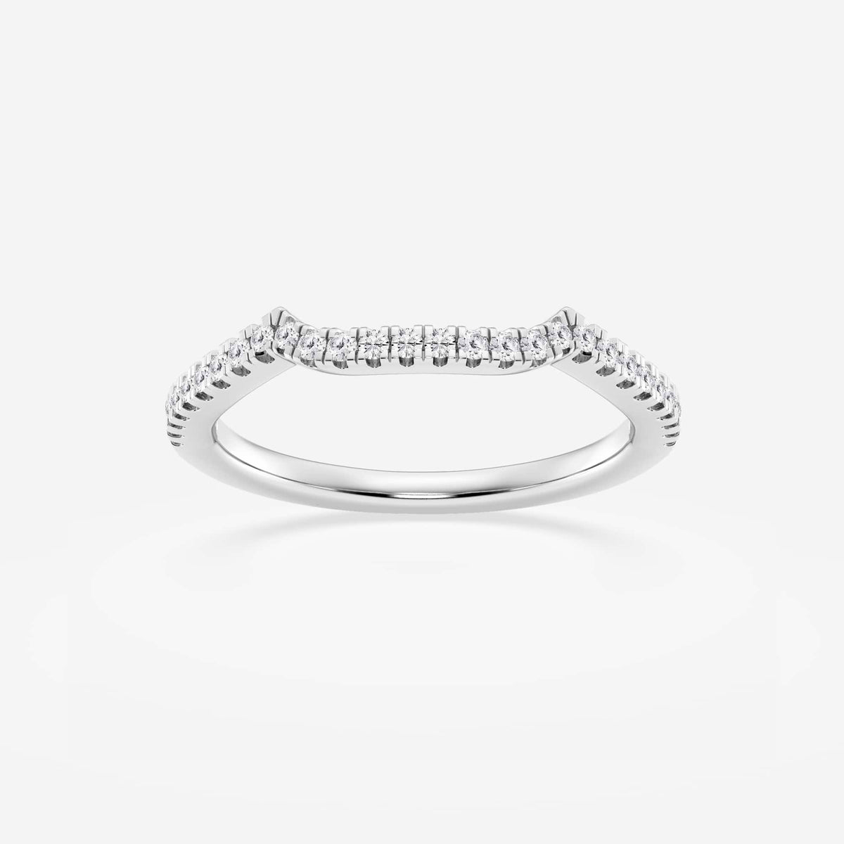GWA094 - 1/6 ctw Round Lab Grown Diamond Contour Wedding Band