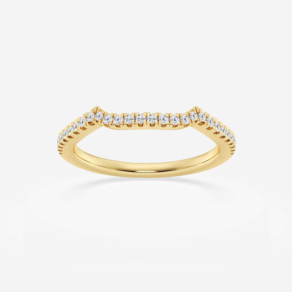 GWA094 - product video for 1/6 ctw Round Lab Grown Diamond Contour Wedding Band