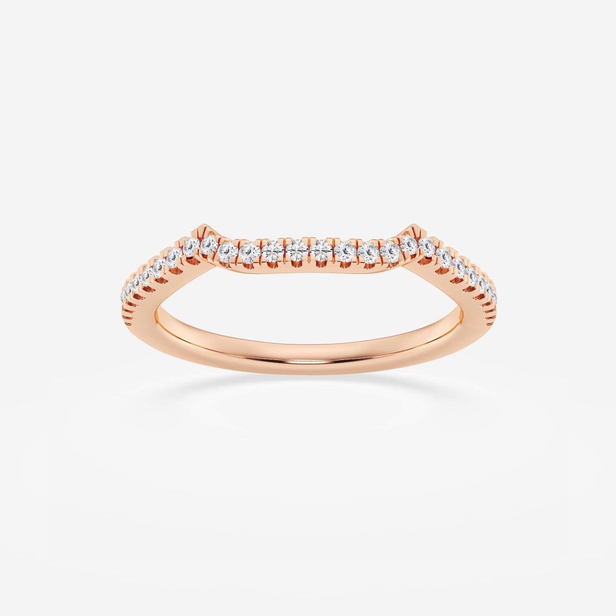 GWA094 - 1/6 ctw Round Lab Grown Diamond Contour Wedding Band