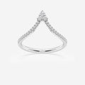 GWA095 - 1/5 ctw Round Lab Grown Diamond Chevron Wedding Band
