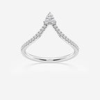 GWA095 - 1/5 ctw Round Lab Grown Diamond Chevron Wedding Band