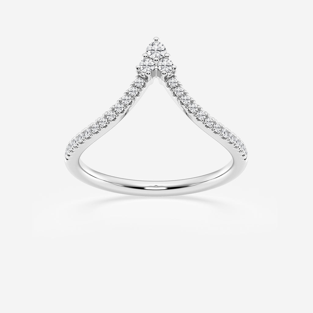 GWA095 - product video for 1/5 ctw Round Lab Grown Diamond Chevron Wedding Band