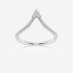 GWA095 - product video for 1/5 ctw Round Lab Grown Diamond Chevron Wedding Band
