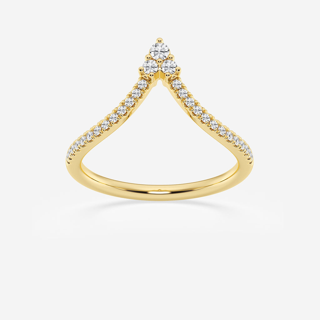 GWA095 - product video for 1/5 ctw Round Lab Grown Diamond Chevron Wedding Band