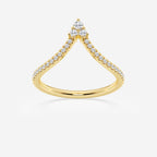 GWA095 - product video for 1/5 ctw Round Lab Grown Diamond Chevron Wedding Band