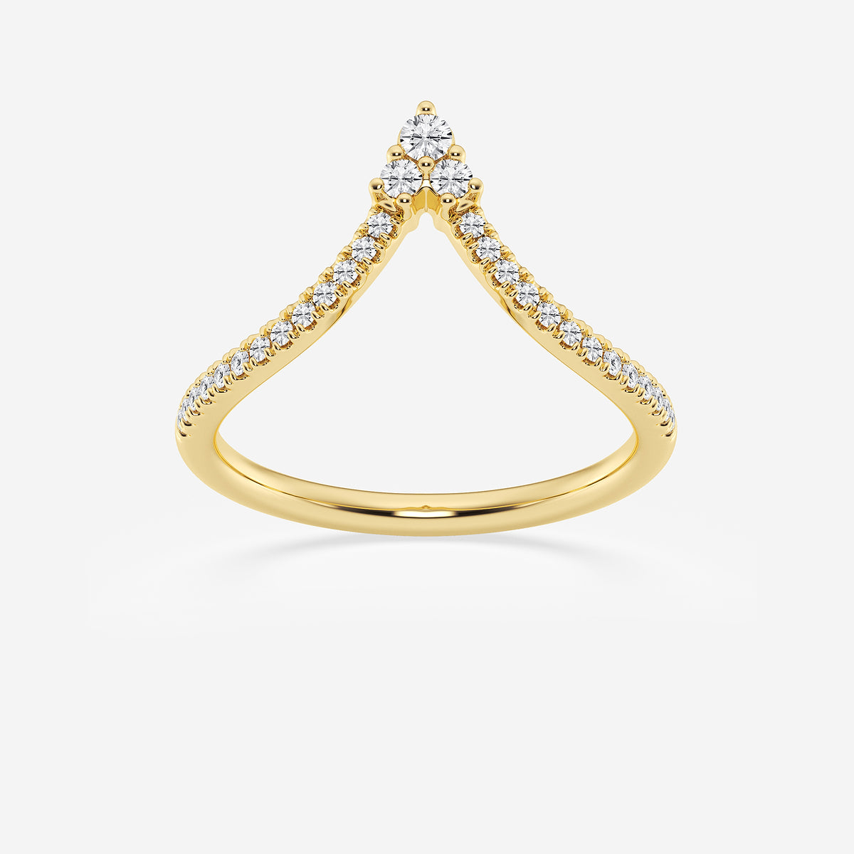 GWA095 - product video for 1/5 ctw Round Lab Grown Diamond Chevron Wedding Band