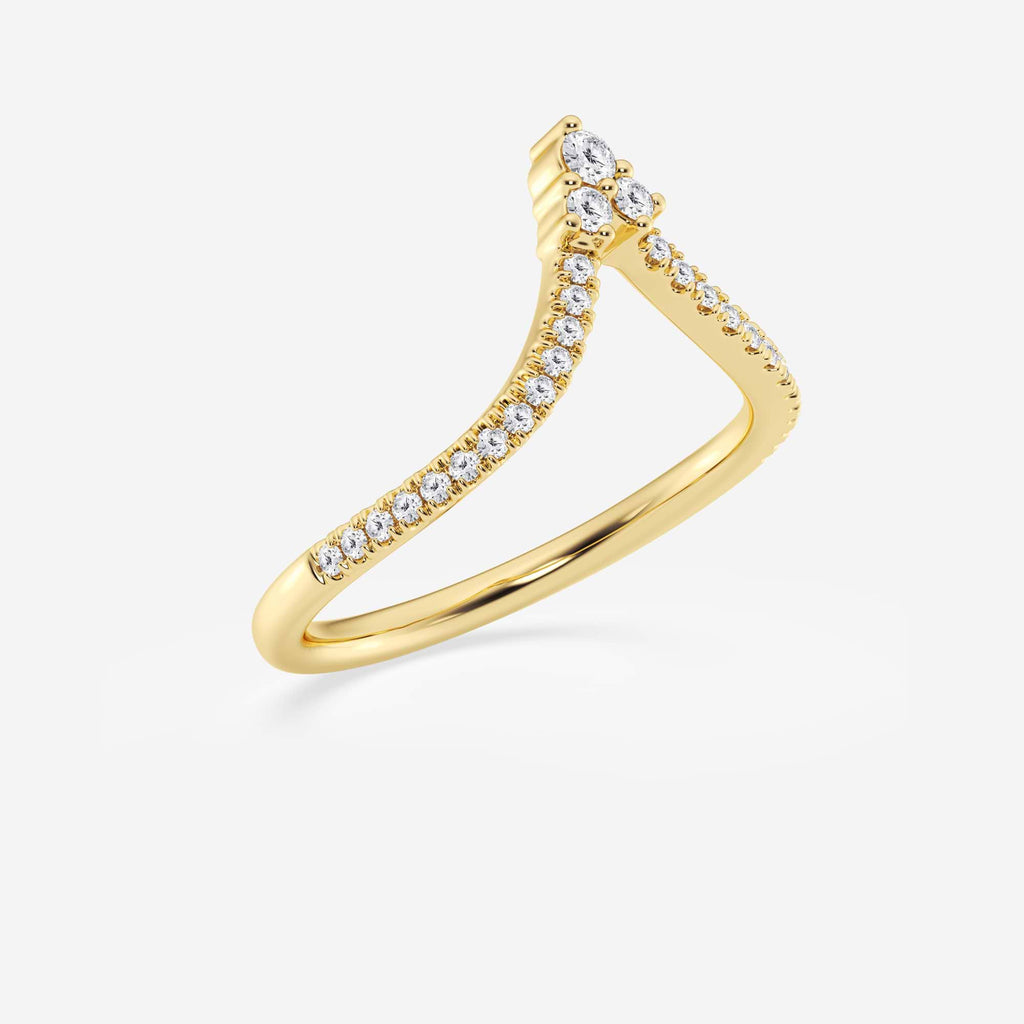 GWA095 - Additional Image 1 for  1/5 ctw Round Lab Grown Diamond Chevron Wedding Band