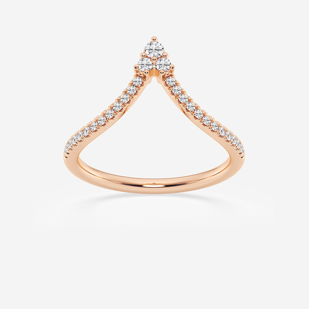 GWA095 - product video for 1/5 ctw Round Lab Grown Diamond Chevron Wedding Band