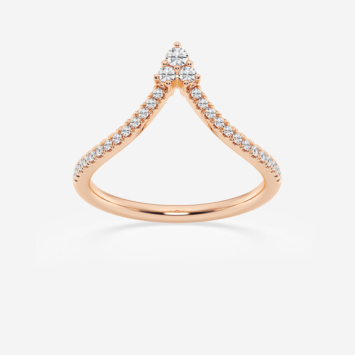 GWA095 - product video for 1/5 ctw Round Lab Grown Diamond Chevron Wedding Band