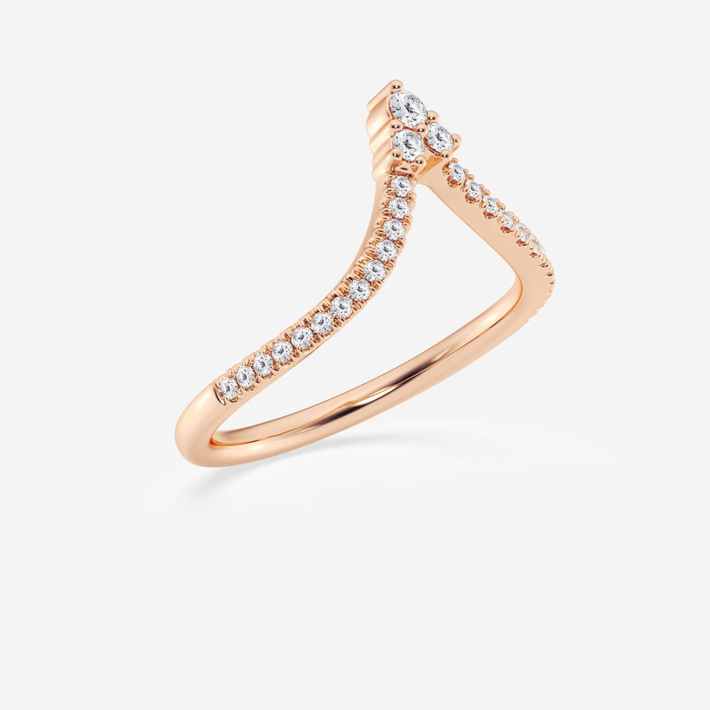 GWA095 - Additional Image 1 for  1/5 ctw Round Lab Grown Diamond Chevron Wedding Band