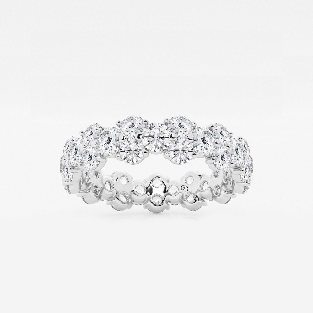 GWA097 - 2 1/2 ctw Garland Round Lab Grown Diamond Eternity Band - 5.3mm Width