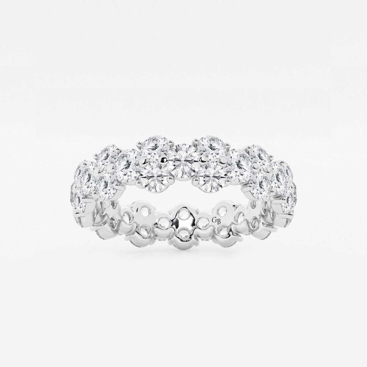 GWA097 - 2 1/2 ctw Garland Round Lab Grown Diamond Eternity Band - 5.3mm Width