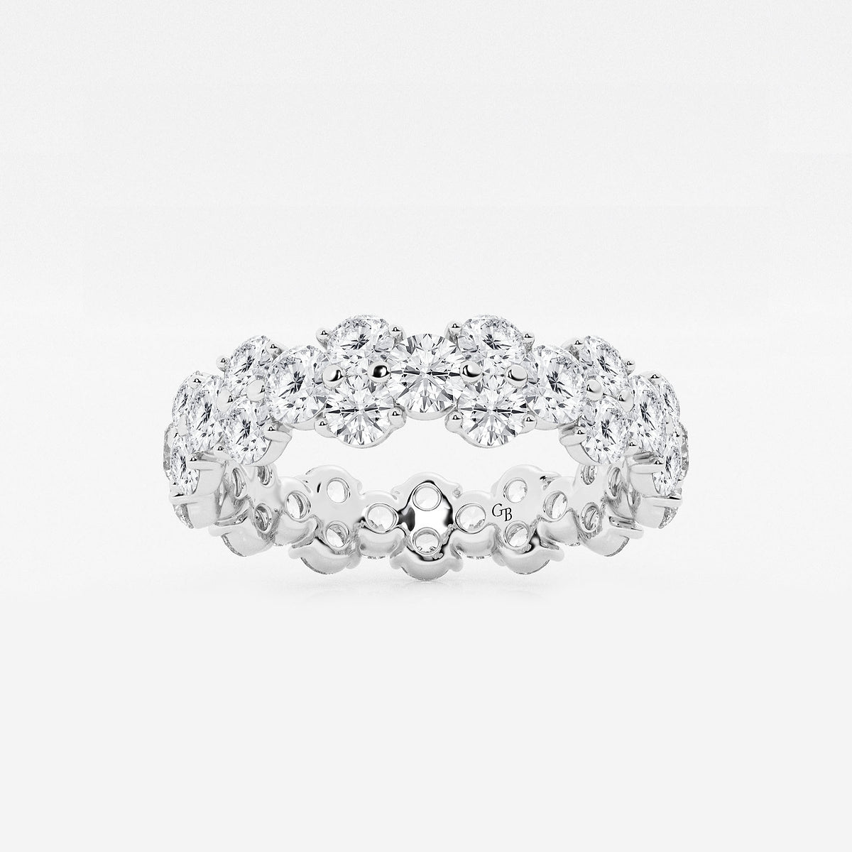 GWA097 - product video for 2 1/2 ctw Garland Round Lab Grown Diamond Eternity Band - 5.3mm Width