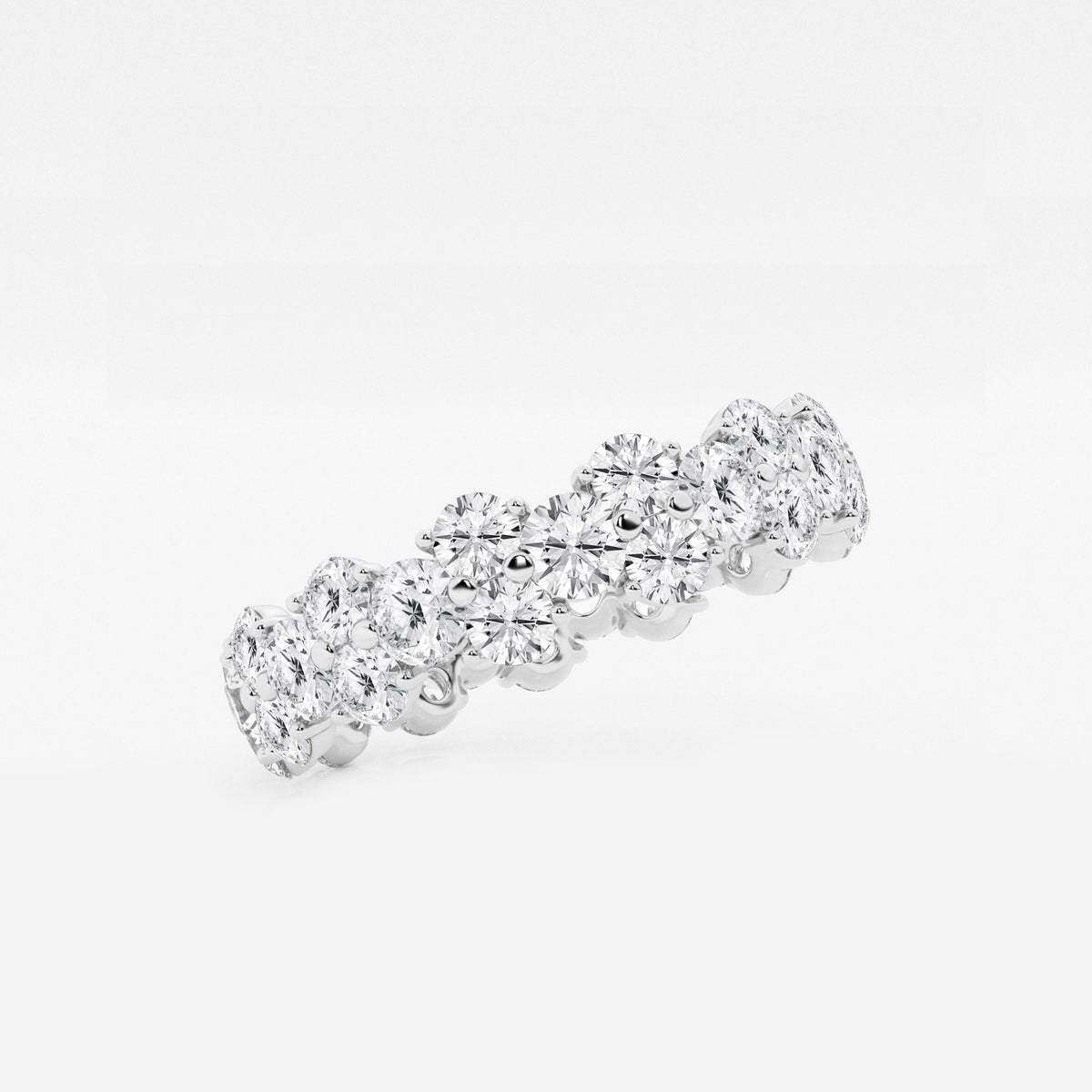 GWA097 - Additional Image 1 for  2 1/2 ctw Garland Round Lab Grown Diamond Eternity Band - 5.3mm Width